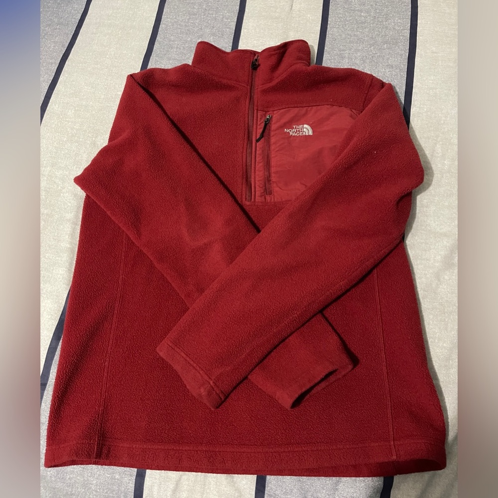 Red North Face Sweater